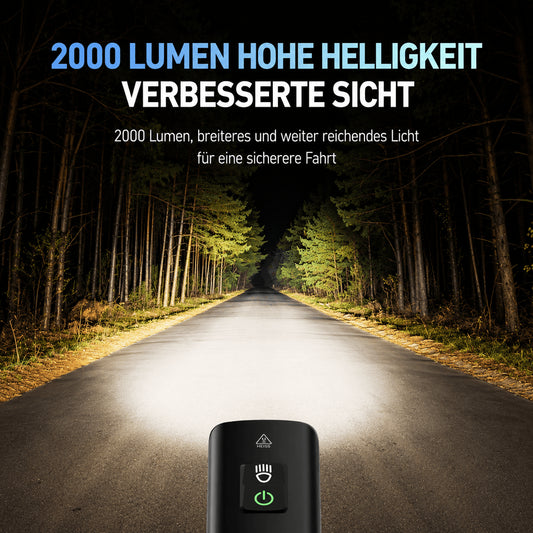 LED Fahrradscheinwerfer 2000 Lumen