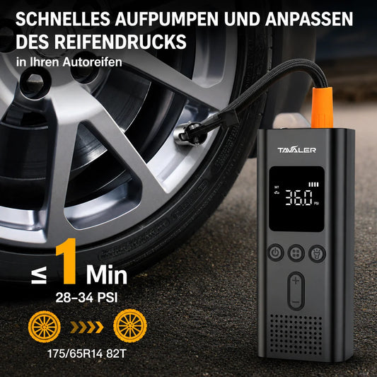 Elektrische Fahrradpumpe 150 PSI – Tragbarer Luftkompressor mit Akku