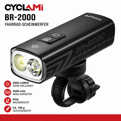 LED Fahrradscheinwerfer 2000 Lumen
