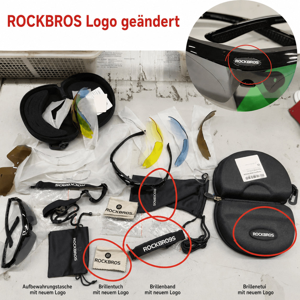ROCKBROS Fahrradbrille 5 Gläser – Polarisiert