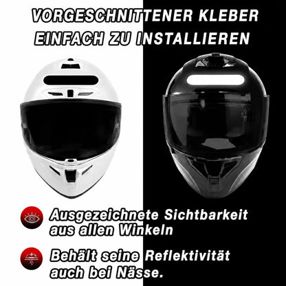 Reflektierende Sicherheitsaufkleber Schwarz – 10 Stück, Wasserdicht