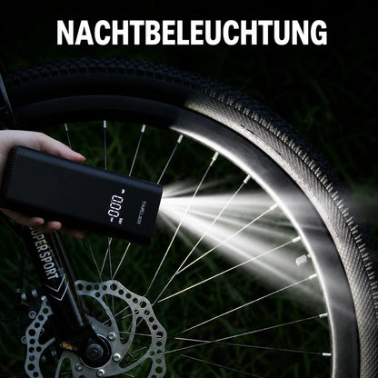 Elektrische Fahrradpumpe 150 PSI – Tragbarer Luftkompressor mit Akku