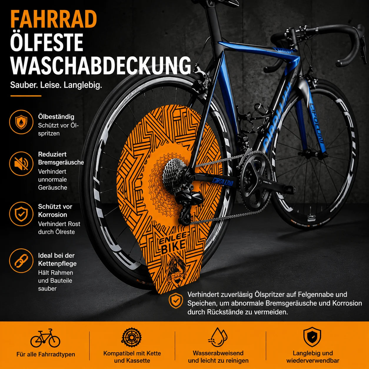 Fahrrad Bremsenschutz – Wasch- & Wartungsabdeckung