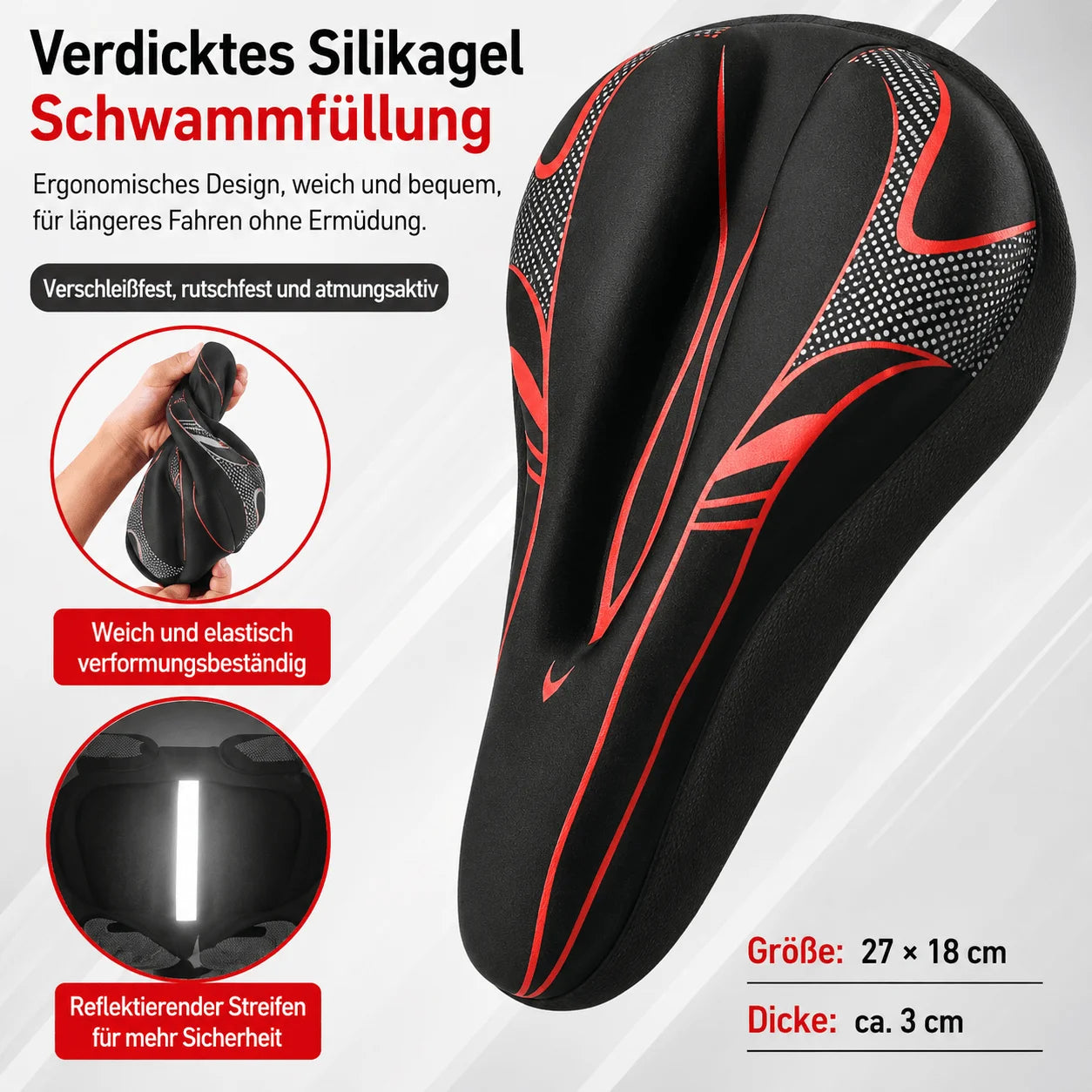 Fahrrad Sattelbezug Gel – Komfort für MTB & Rennrad