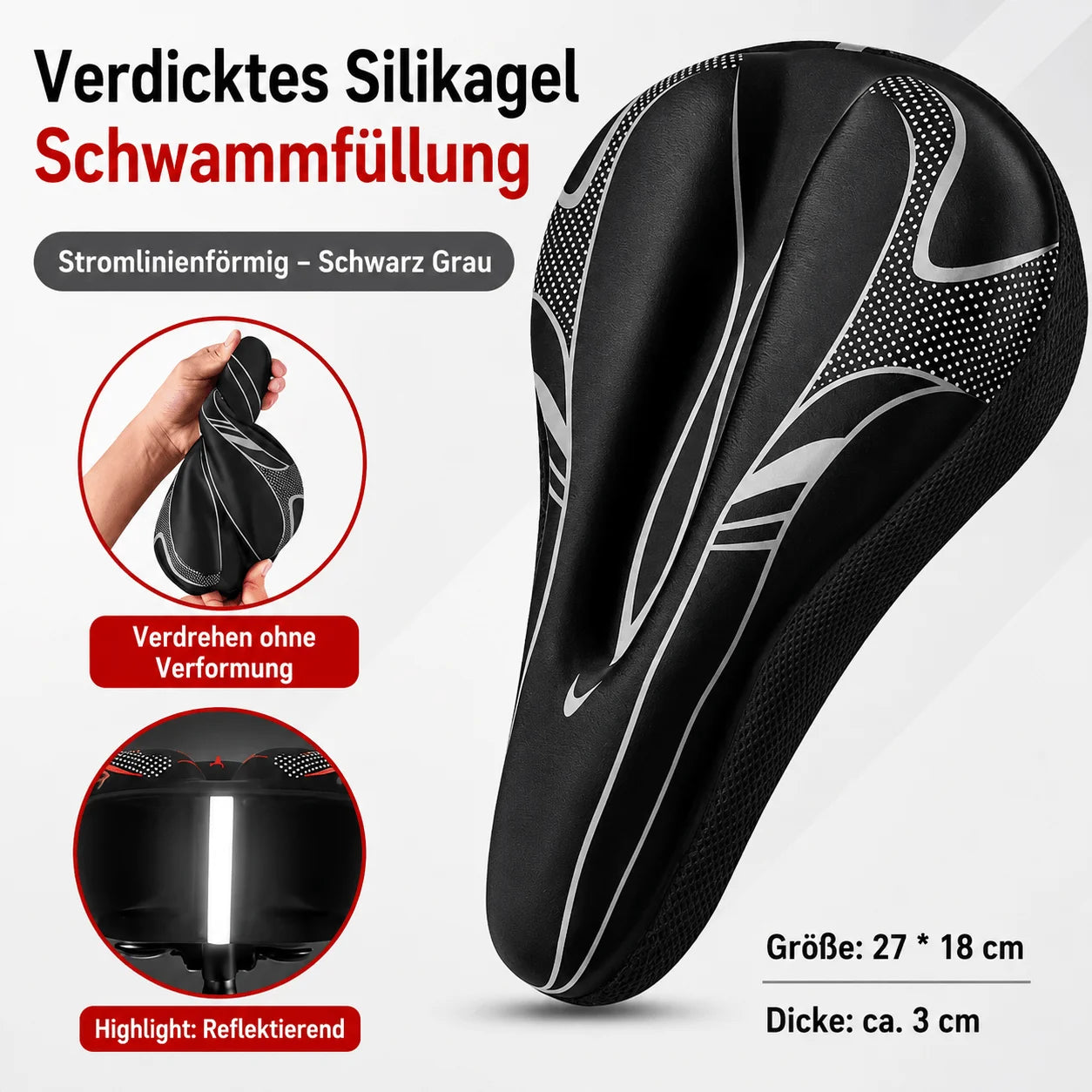 Fahrrad Sattelbezug Gel – Komfort für MTB & Rennrad