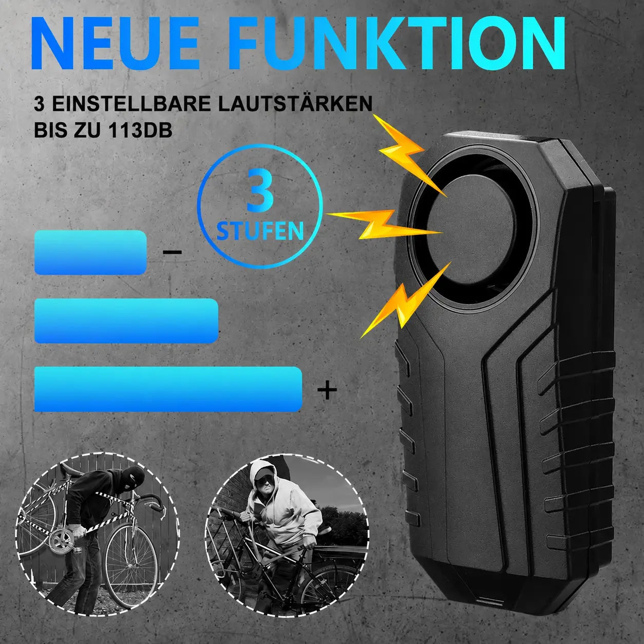 Smart Fahrrad-Alarm mit Fernbedienung