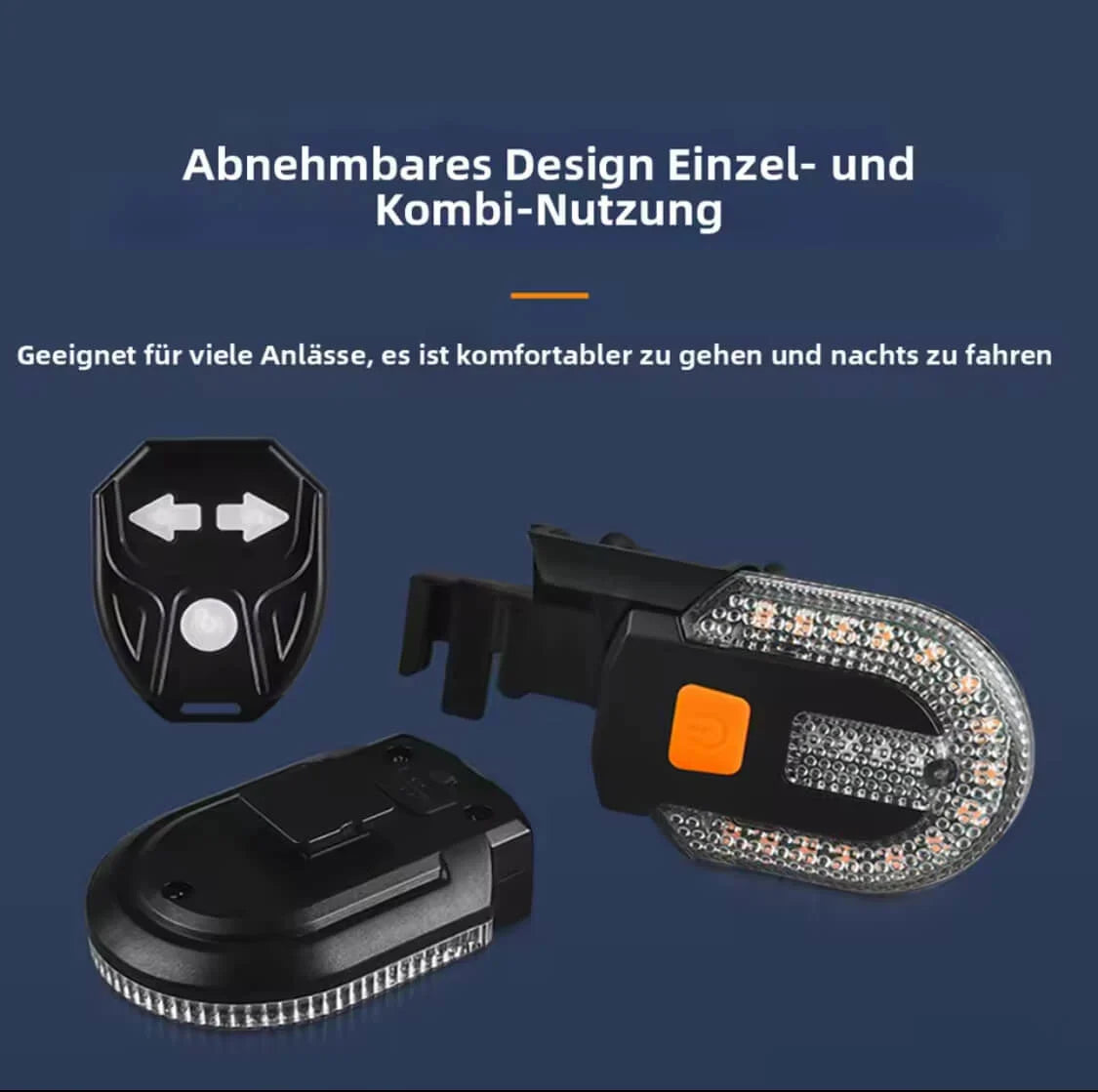 Fahrrad Blinker kabellos – LED mit Fernbedienung