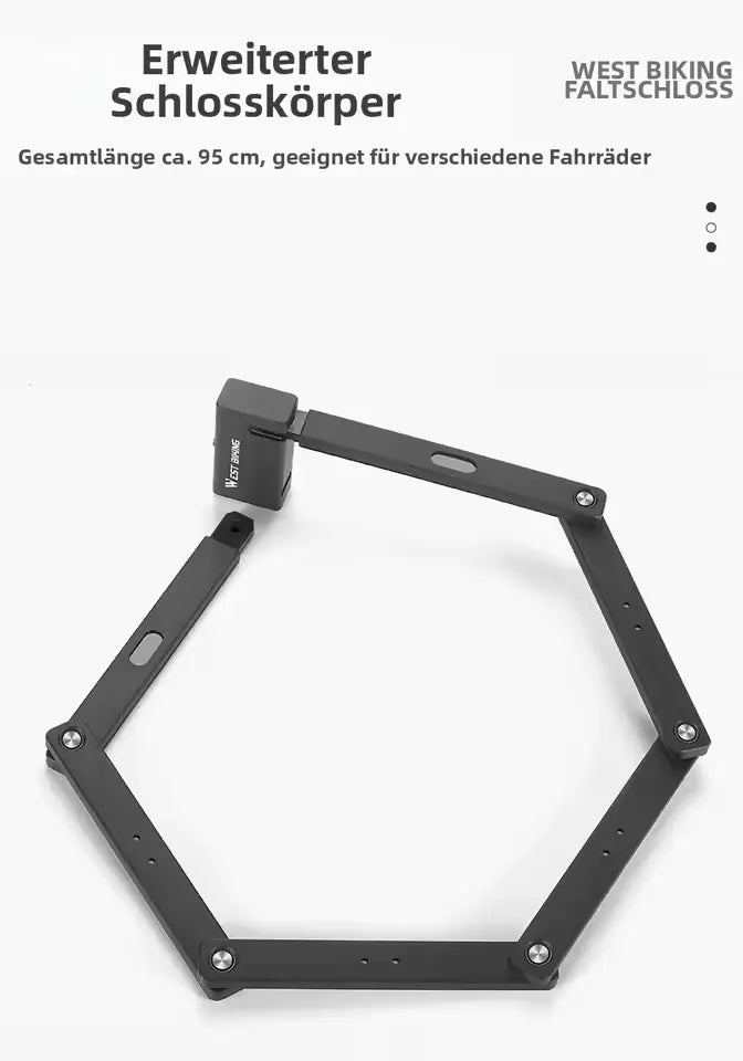 Premium Faltschloss für Fahrrad & E-Bike
