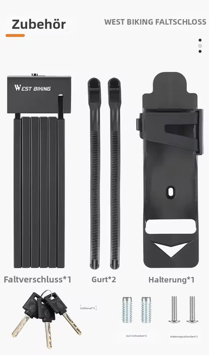 Premium Faltschloss für Fahrrad & E-Bike