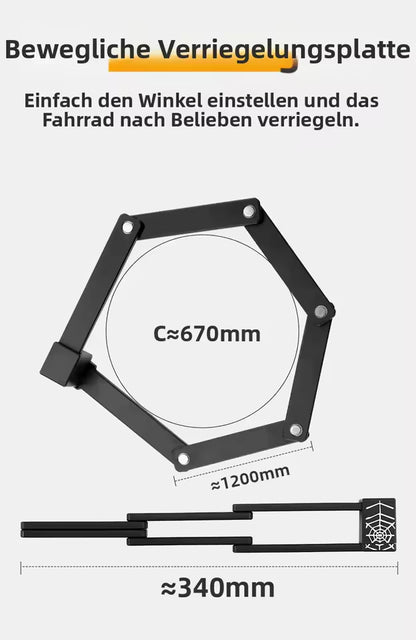 Premium Faltschloss für Fahrrad & E-Bike