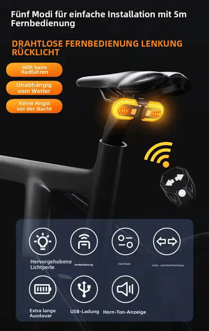 Fahrrad Blinker kabellos – LED mit Fernbedienung