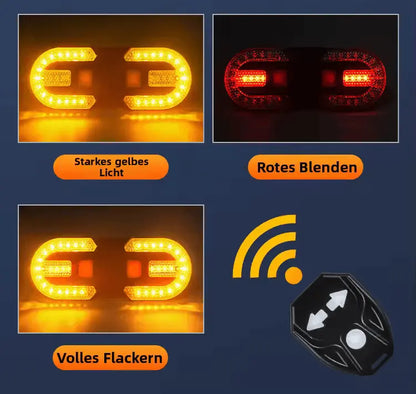 Fahrrad Blinker kabellos – LED mit Fernbedienung