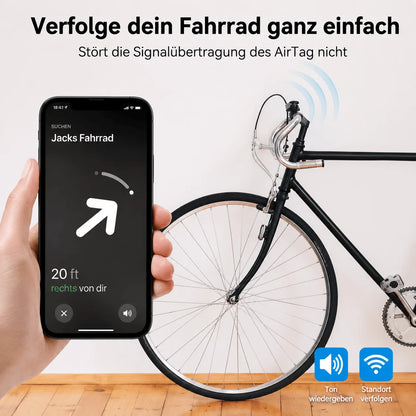 Fahrradklingel mit wasserdichtem Tracker-Fach
